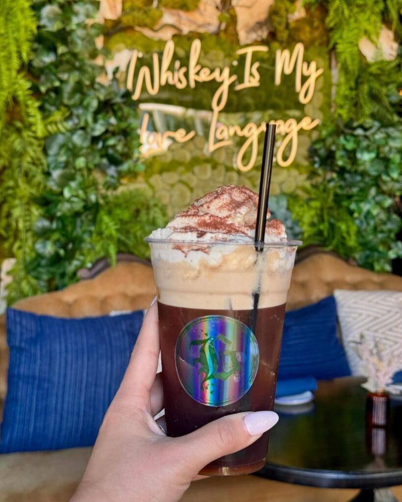 Calling all whiskey and coffee lovers: this delicious treat from Bosscat’s brunch menu is called “Because Adulting is Hard.” (Photo courtesy of Bosscat Kitchen)