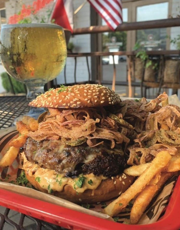 The MC Tobacco Onion burger is now on the permanent menu at Michael's Cuisine.
