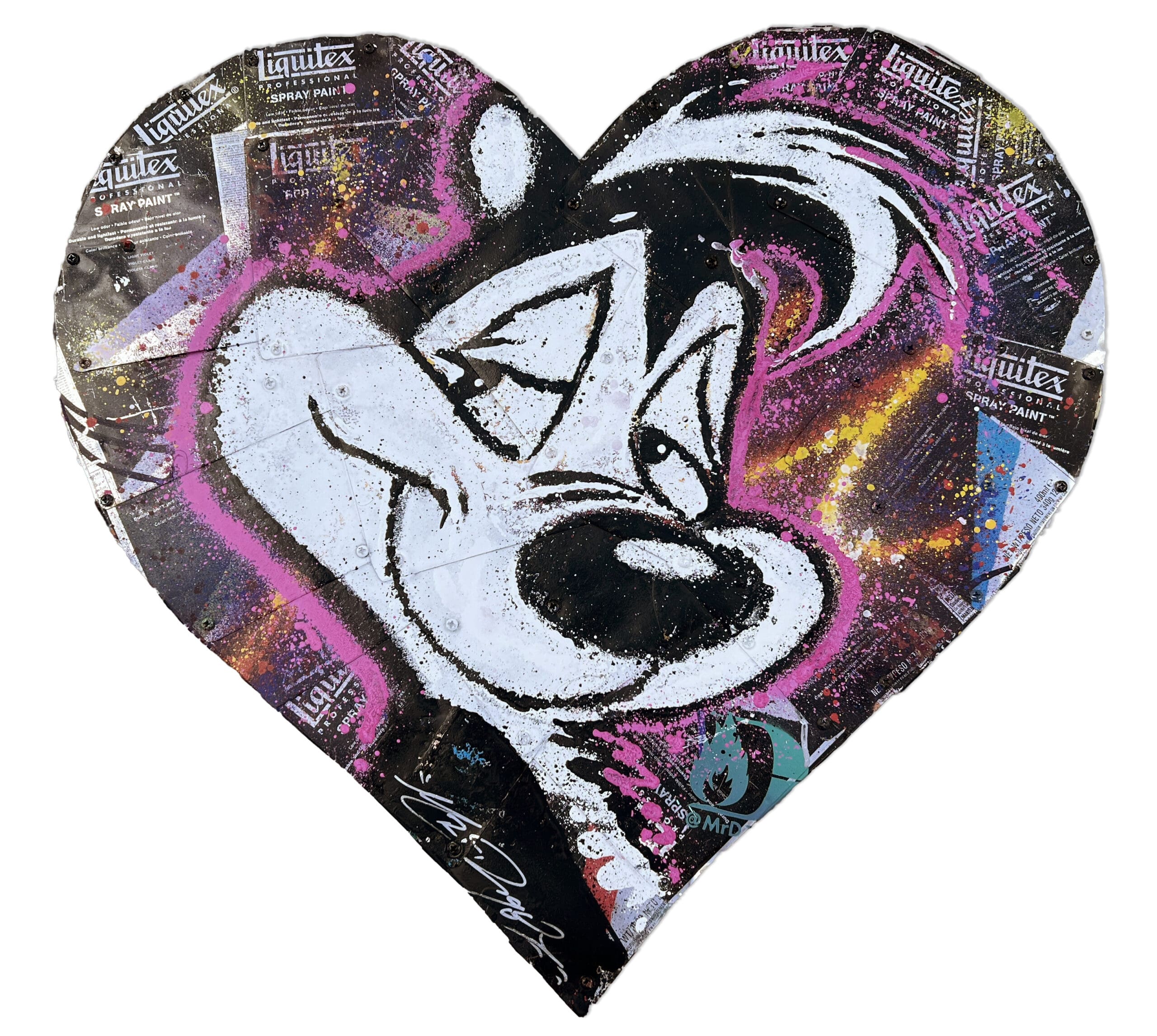 Mr. D 1987's "Cencel Moi," 2024, invites cultural discussions about infamous cartoon character Pepé Le Pew.