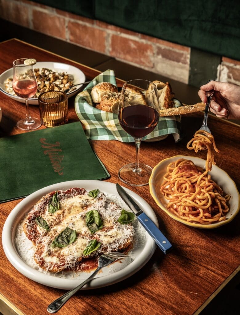 A trio of parm options at Milton's (Photo by Julie Soefer)