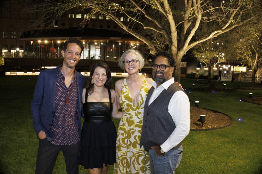Chirs George, Sarah Comeaux, April Ewton, Amitav Misra at the 2024 DaCamera Fall Jazz After Party. (Photo by John Lewis)