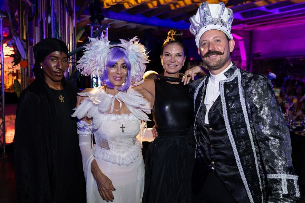 Christopher Paul, co-chair Dr. Terri Alani, Selena Mackay, Morgan Robinson at the 2024 Orange Show Gala: DaliDada (Photo by Emily Jaschke)