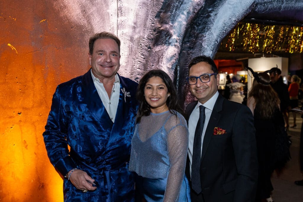 Don Mafrige Jr., Shazia & Omer Sultan at the 2024 Orange Show Gala: DaliDada (Photo by Emily Jaschke) 