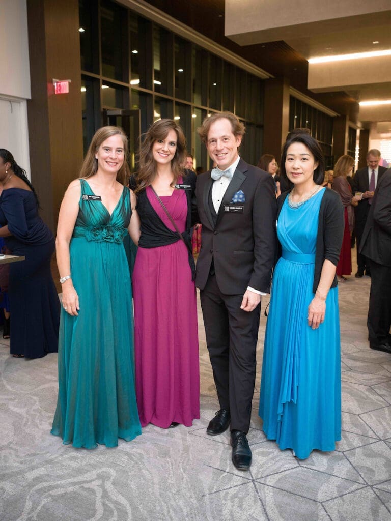 Eva Burmeister, Annamarie Reader, Andres Gonzales, Shino Hayashi at ROCO's 20th anniversary season opening gala.  (Photo by Daniel Ortiz)
