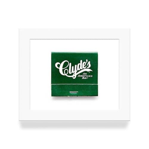Framed Matchbook Print Clydes ($185) 