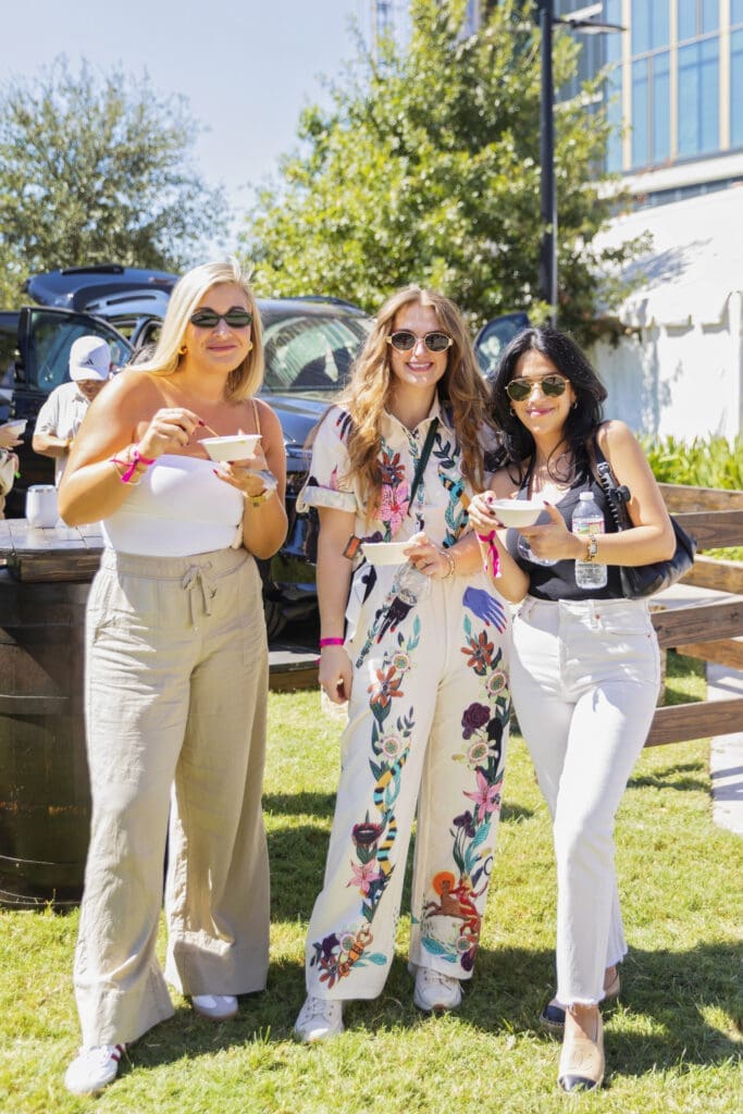 Guests enjoying bites at the Houston Chefs for Farmers extravaganza. (Photo by Maritere Casillas-Rice)
