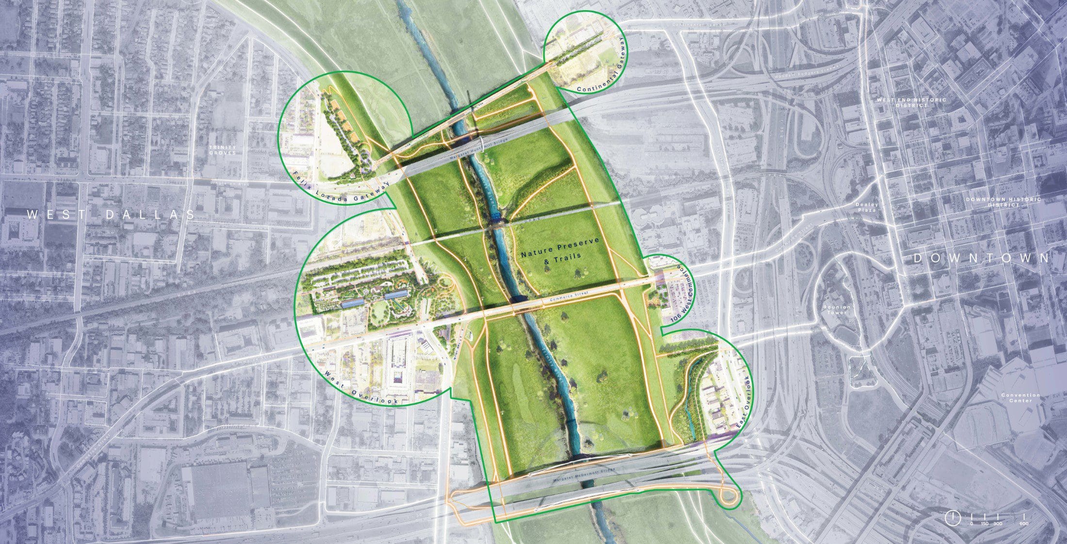 Harold Simmons Park is 250 acres along  Dallas' Trinity River, featuring several overlooks and a massive nature preserve. (Courtesy)