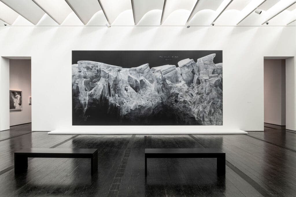 Tacita Dean's "The Wreck of Hope" (2022), shown in an installation view of "Tacita Dean: Blind Folly" at The Menil Collection in Houston. (Photo by Paul Hester, courtesy The Menil Collection)