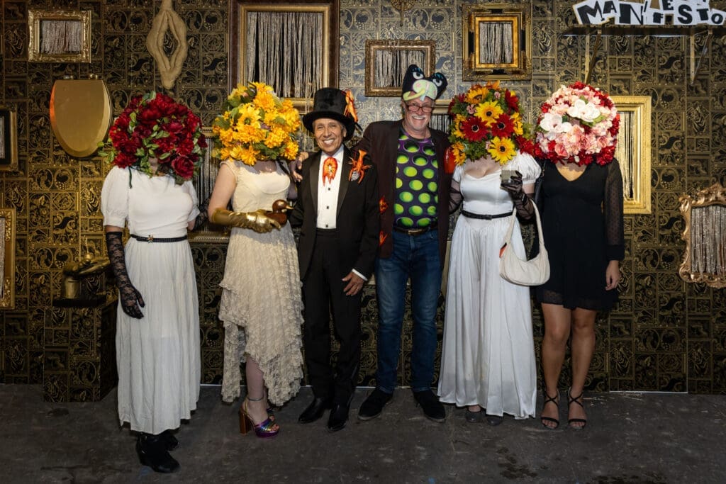 Johana Canales, Krista Hollis, Rudy Hernandez, Richard Fluhr, Laura Bledsoe, Jennifer Hoang at the 2024 Orange Show Gala: DaliDada (Photo by Emily Jaschke) 