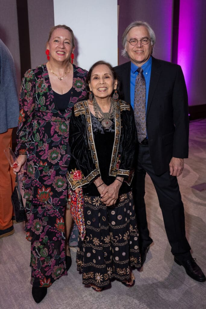Katie Cervenka, honoree Kathy Vargas, Mark Cervenka at Art League Houston's 76th Anniversary Gala , Bloom (Photo by Alex Barber)