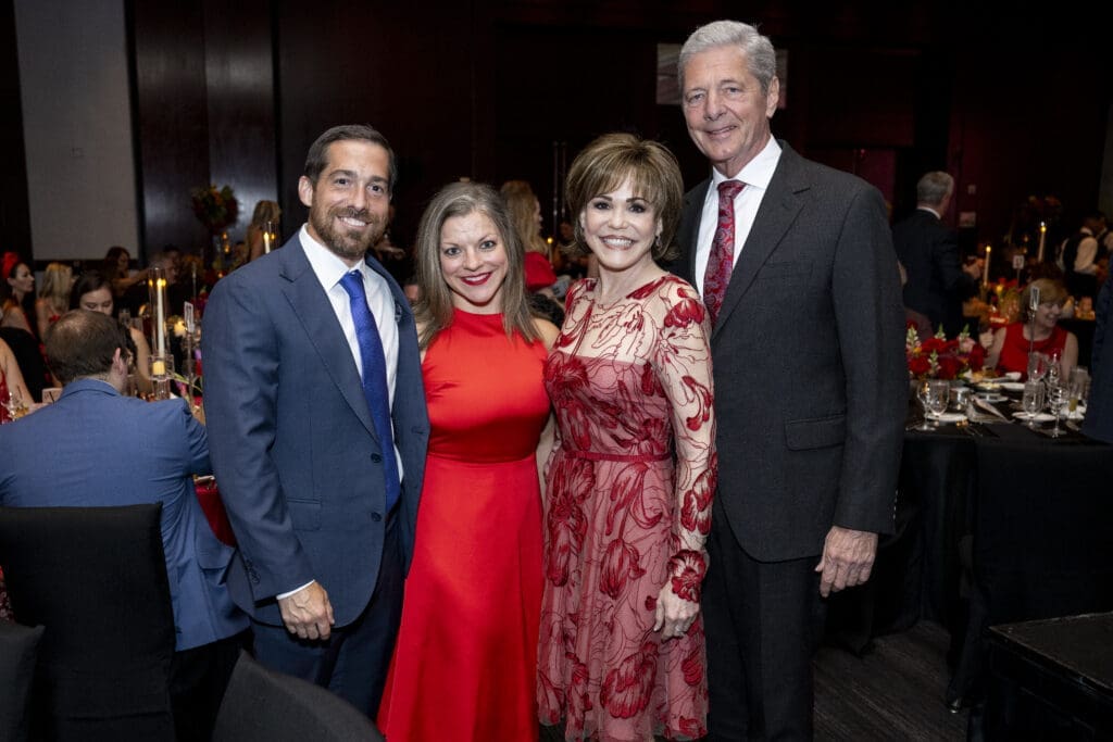Michael Vanderhider & Ashley Gibson, Hallie Vanderhider & Bobby Dees at the Red Hot Gala benefiting the Houston Professional Firefighters Association (Photo by CatchLight Group)