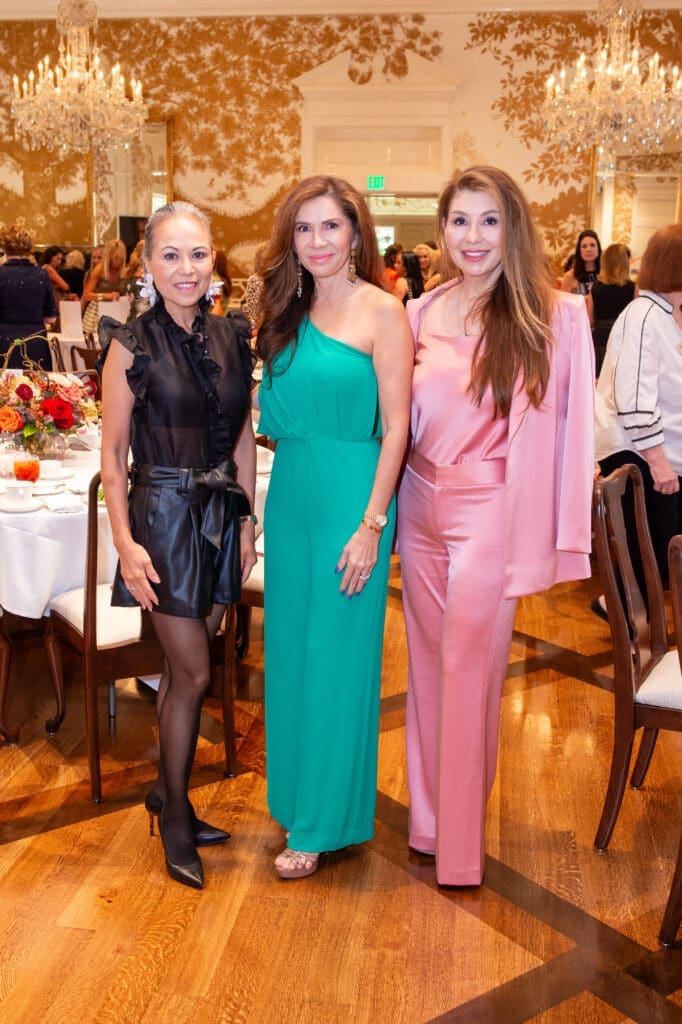 Raquel Lewis Alex Blair, and Stephanie Nielson at the Houston Symphony League Fall Membership Luncheon held at the Houston Junior League.