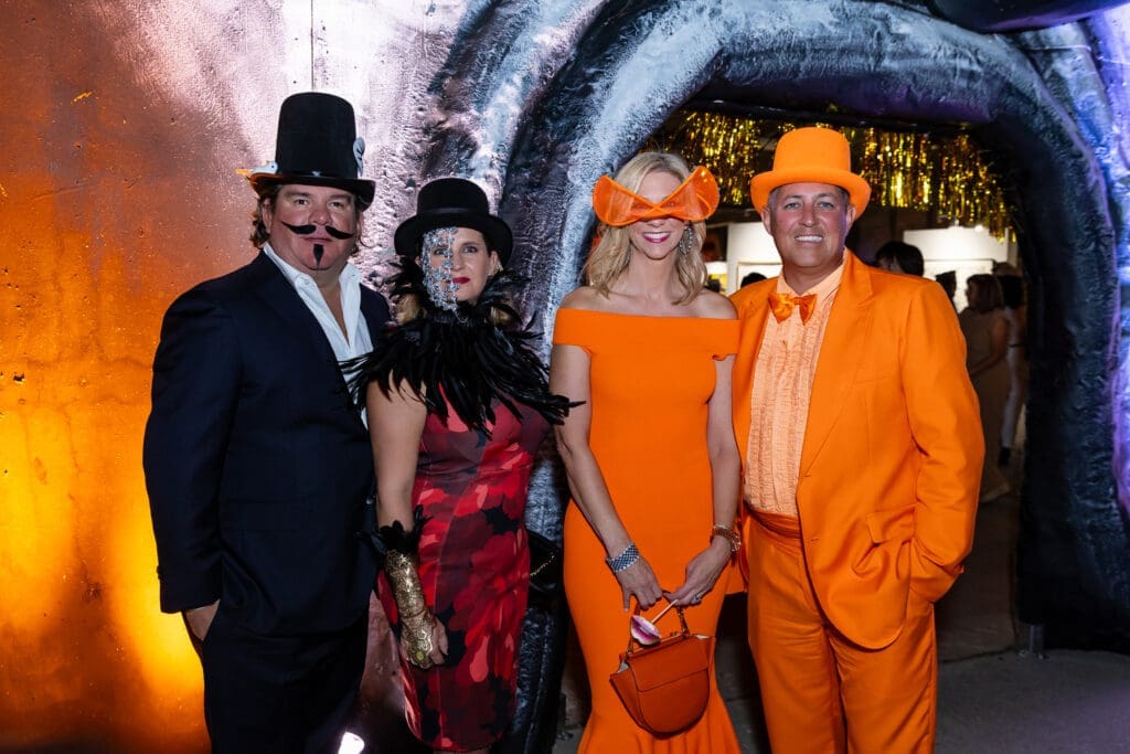 Rodrigo & Roshelle Salinas, Katherine & Chris Gillman at the 2024 Orange Show Gala: DaliDada (Photo by Emily Jaschke) 