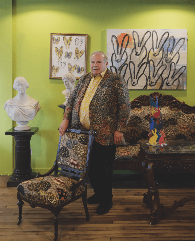 Hunt Slonem makes his first-ever appearance during the Round Top Fall Antiques & Design Show at The Halles. (Photo by John Neitzel)