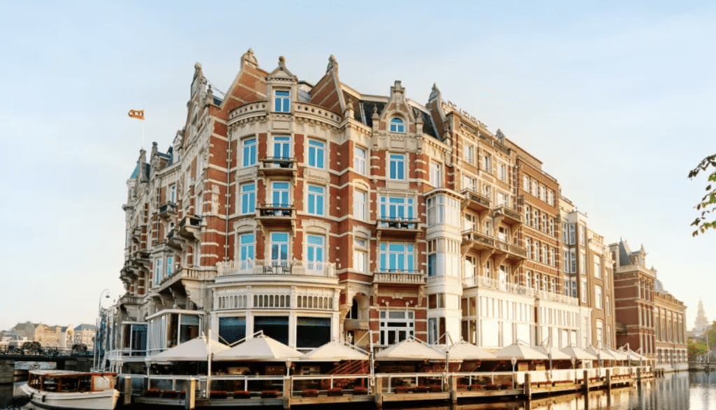 De L’Europe Amsterdam is a riverfront hotel with old-world European charm.