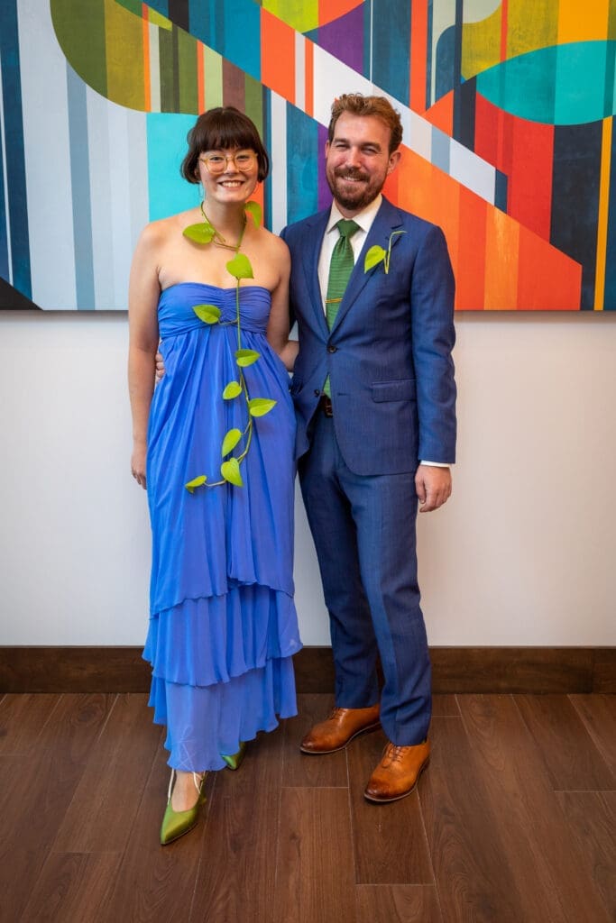 Co-chairs Sophie Asakura and Peter Eccles at Art League Houston's 76th Anniversary Gala, Bloom (Photo by Laura Burlton)