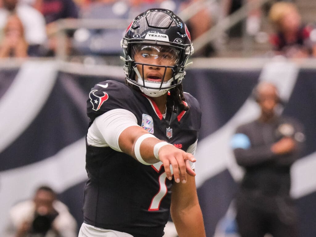 Houston Texans quarterback C.J.Stroud always gives his team a chance. Even on his off days. (Photo by F. Carter Smith)