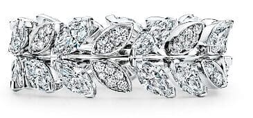 Tiffany Victoria® diamond vine band ring in platinum (Photo by Richard Rodriguez)