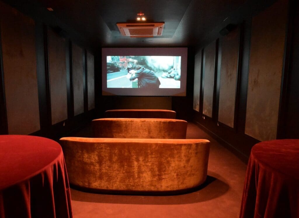 A new addition to the River Oaks Theatre the new VIP screening lounge. (Photo by Jack Opatrny)