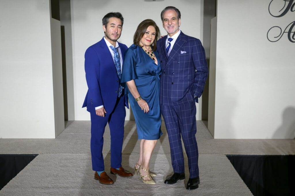 Valentino Festari mingles with honorees Debbie & Rudy Festari at the Italian Cultural & Community Center Luncheon at River Oaks Country Club. (Photo by Michelle Watson, CatchLightGroup.com)