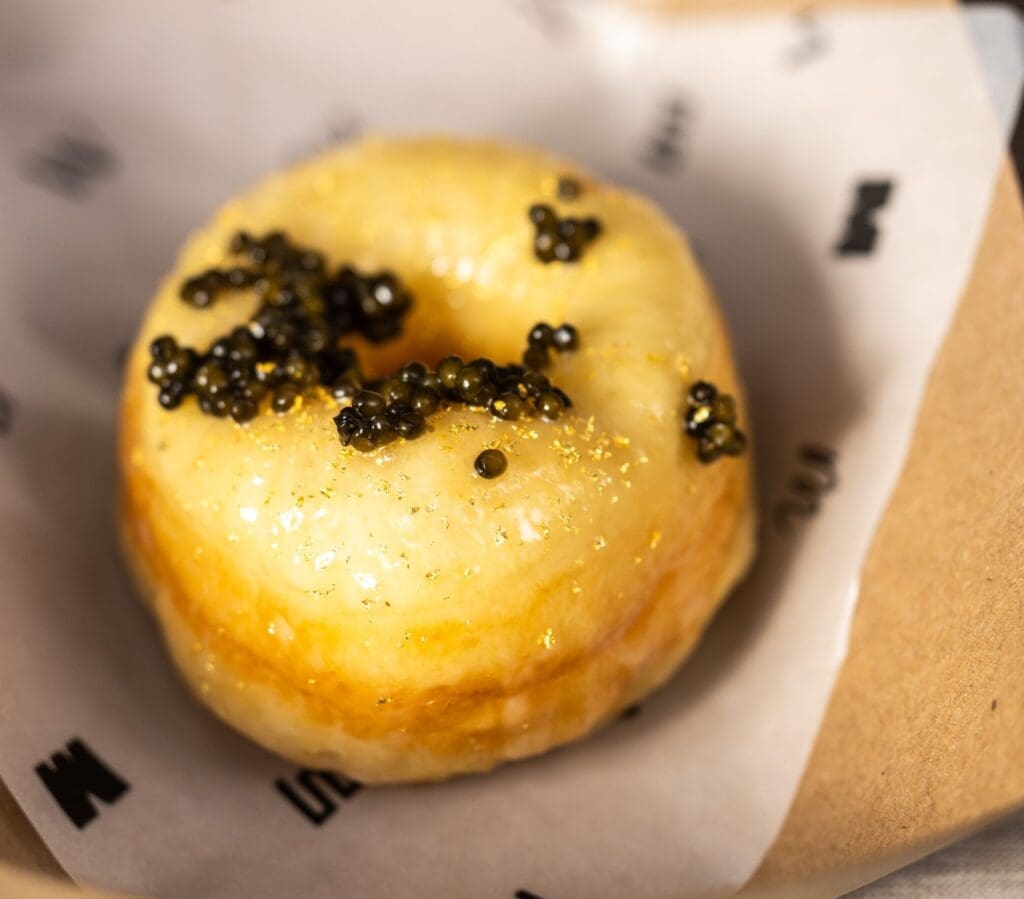 Mirador handed out their famous caviar donuts at Chefs for Farmers. (Photo by Kathy Tran)