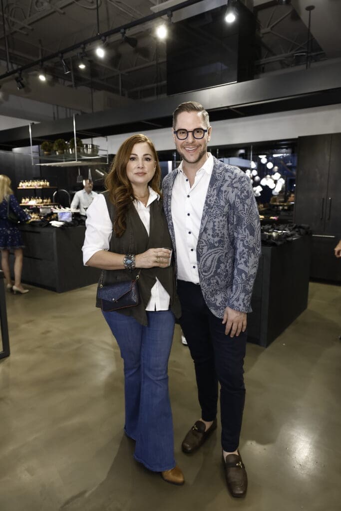 Dawn Ginn, Benjamin Johnston at the AIA Houston Home Tour Appreciation Party (Photo by Quy Tran)
