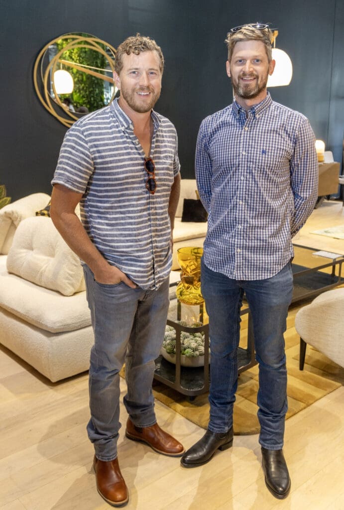 Andrew Young, Chad Ham  at Roche Bobois (Photo by Jordan Geibel)