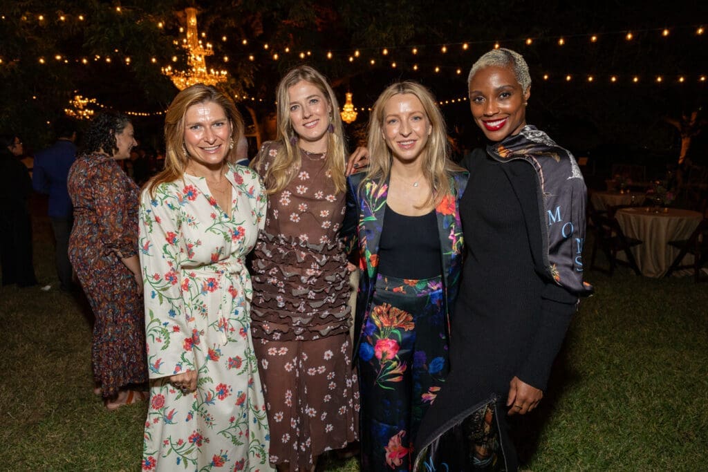 Blair Shoemaker, Kate Cavanaugh, Liz Wakefield, Alecia Harris at The Menil Collection 'Party in the Park.' (Photo by Jenny Antill)
