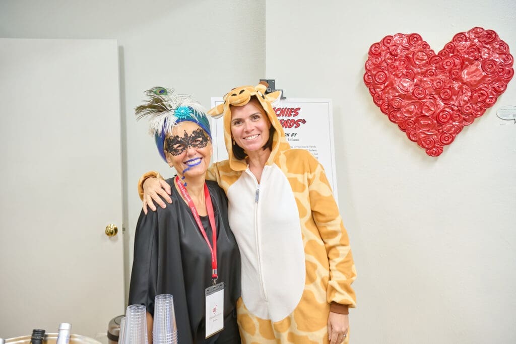 Natasha Prehu,  Élodie Ricolfi at the "Frenchies & Friends" opening celebration at Alliance Française de Houston. (Photo by Charlie Horse Photography)