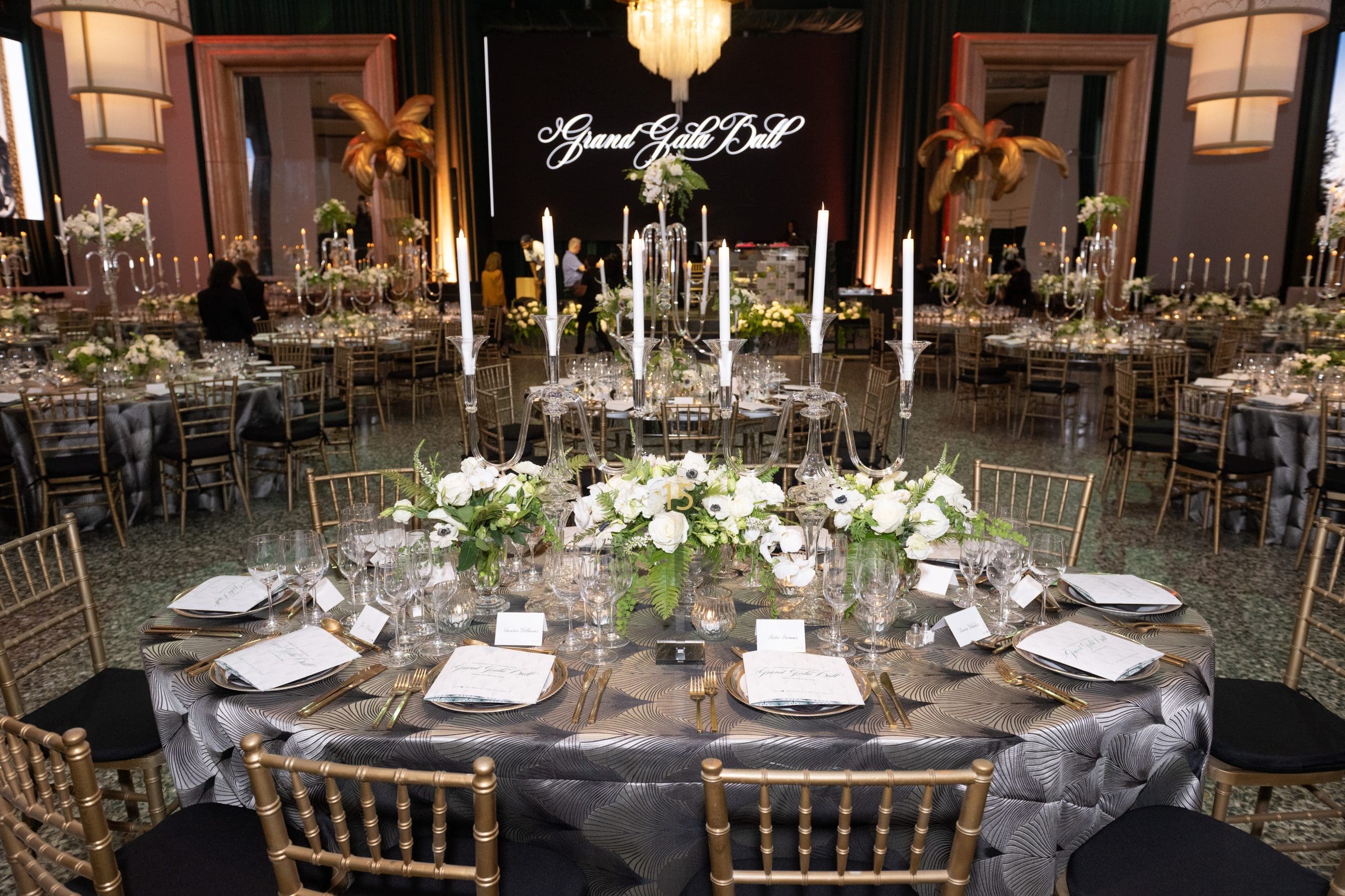 Cullinan Hall decorated by The Events Company for the Museum of Fine Arts, Houston centennial celebration Grand Gala Ball. (Photo by Jenny Antill)