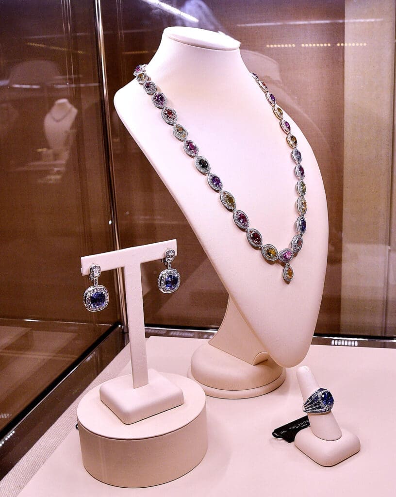 Exquisite jewels from the Robery Procop collection on display at Tenenbaum Jewelers soirée in River Oaks (Photo by Dave Rossman)