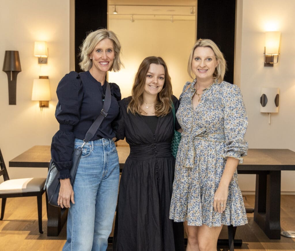 Katie Pearson, Hollie Goins, Elizabeth Hudson at David Sutherland Showroom