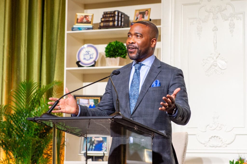 Keith Garvin at the Barbara Bush Houston Literacy Foundation’s  Power of Literacy Luncheon (Photo by Jacob Power)