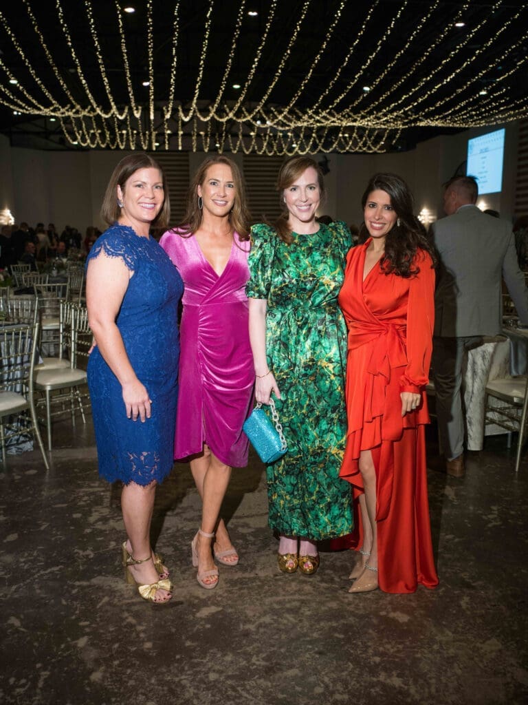 Lauren Levicki Courville, Carrie Fersen, Mary Patton, Maria Lowrey make the scene at the Dress for Success Houston gala.