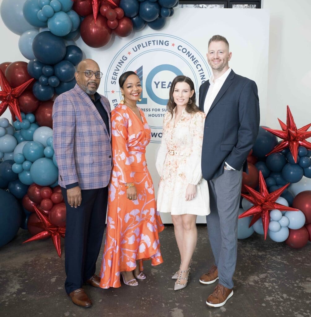 Larry & Melkeya McDuffie, Alison & Brent Johnson supported the cause at the Dress for Success gala.