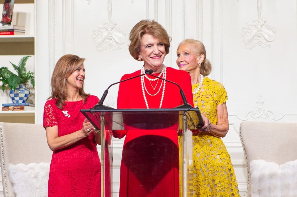 Mehrnaz Gill, Sandra Shenkir, Diane Gendel at the Barbara Bush Houston Literacy Foundation’s  Power of Literacy Luncheon (Photo by Jacob Power)