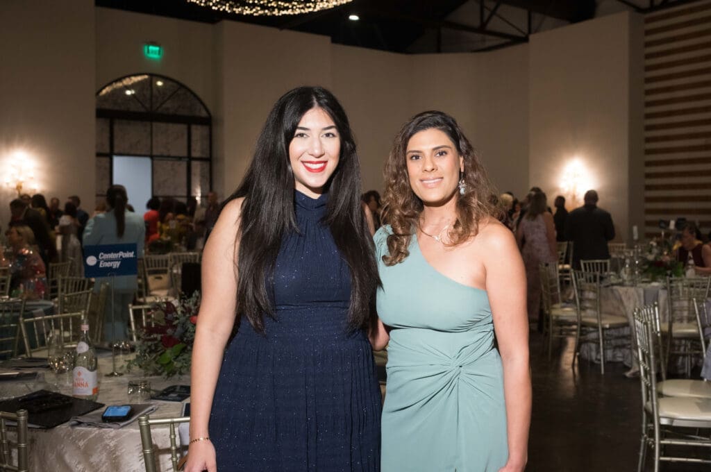 Ruba Ahmad, Meera Kothari at the Dress for Success Houston gala