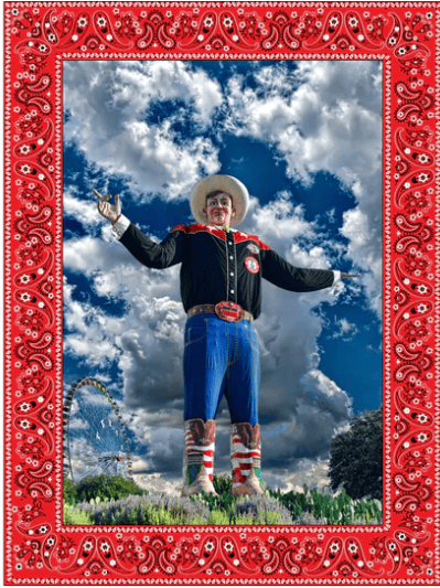 The Big Tex puzzle features Warren Paul Harris' photographic composite and is available in multiple sizes and difficulty levels. (Photo courtesy The Puzzled Company)