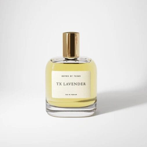 Boyd's TX Lavender Eau de Parfum captures the essence of Texas Hill Country with notes of bergamot, lavender absolute and spiced musk. Handcrafted from 100% natural materials, this fragrance celebrates the region's beauty. (Photo courtesy Boyd's of Texas Fragrances)