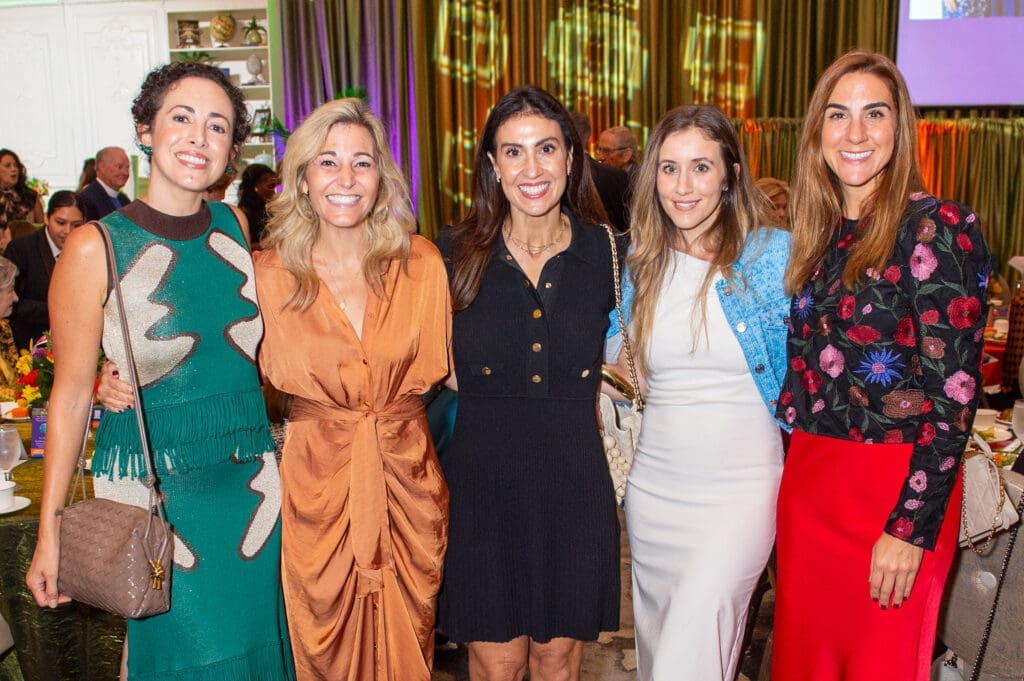 Stephanie Sallee, Rachel Conkling, Carolyn Mohsenzadeh, Francesca Saour, Nour Barazi at the Barbara Bush Houston Literacy Foundation’s Power of Literacy Luncheon (Photo by Jacob Power)