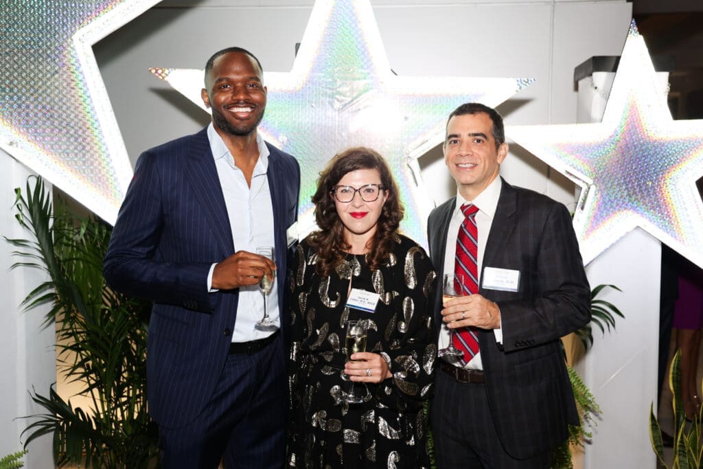 The 2024 DocStars Ethan Sanford, M.D., Sarah Lieber, M.D., M.S.C.R, Anezi Uzendu, M.D., F.A.C.C. 2 (Photo by Ren Morrison and Scott Booth)