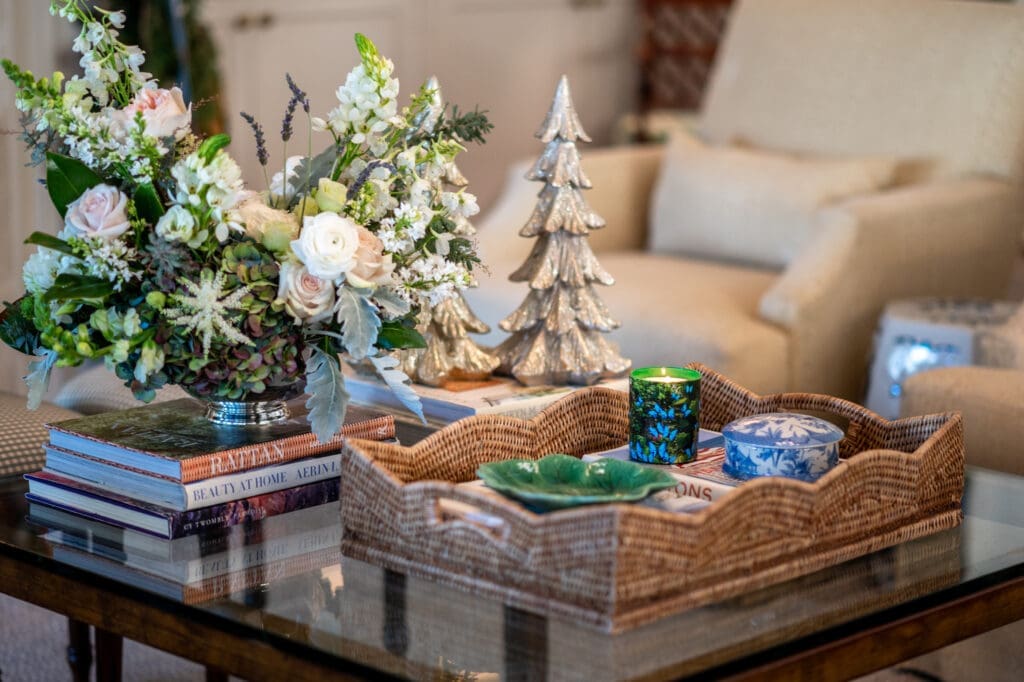 Living room detail for the Kappa Kappa Gamma 'Holiday Pilgrimage' (Photo by Chris Bailey Photography) 