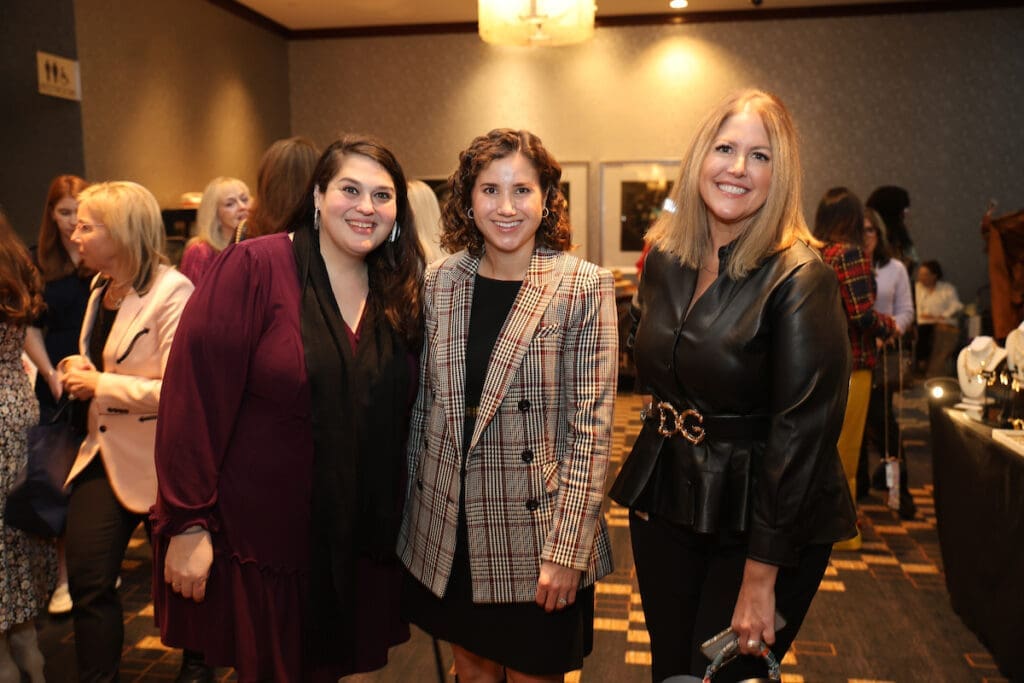 Lia Vallone, Allison Sandlin, Jennifer Kilgore at the Angels of Hope Luncheon (Photo by Priscilla Dickson)