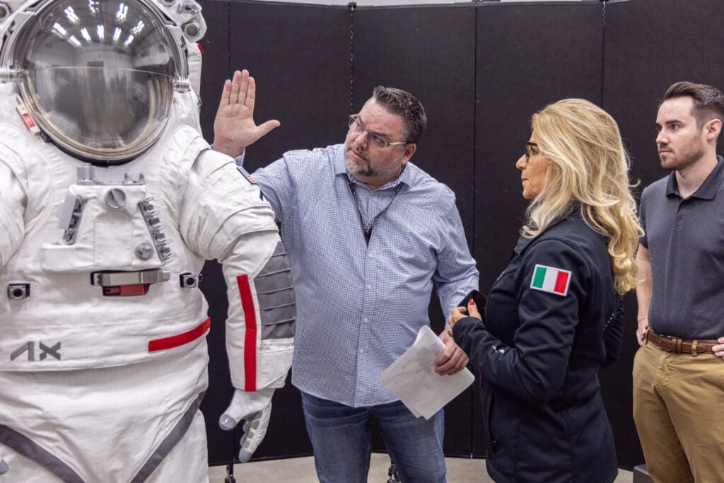 Prada’s design team worked with Axiom Space engineers on materials and features to protect astronauts and inspire future exploration. (Photo courtesy of Axiom Space)