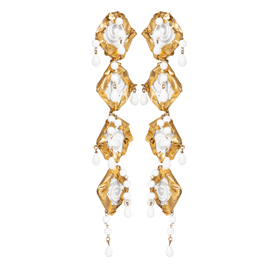 Haute Couture Guy Laroche Vintage Earrings, $1,250. (Photo by Tony Solis)