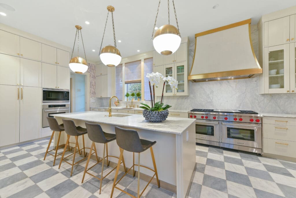 A sophisticated kitchen at 1069 Kirby Drive.
