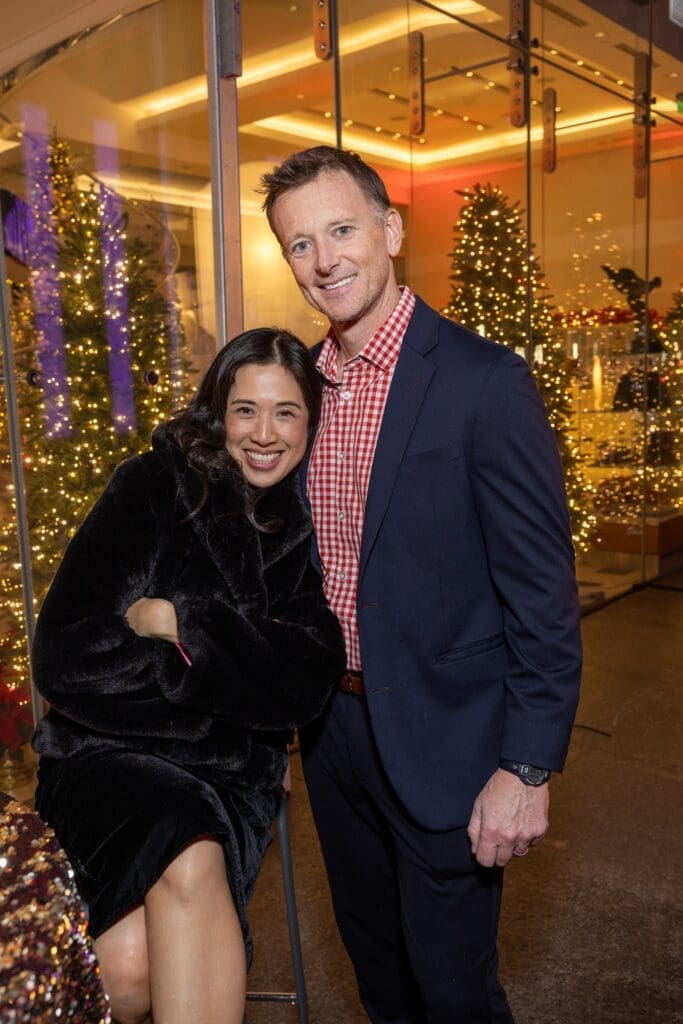 Carolyn & Jake Sabat at the Ambassadors for Texas Children's Hospital holiday party. (Photo by Jenny Antill)