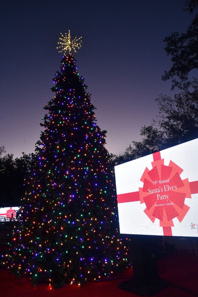 Holiday decor by The Events Company at the Fertitta family home in River Oaks