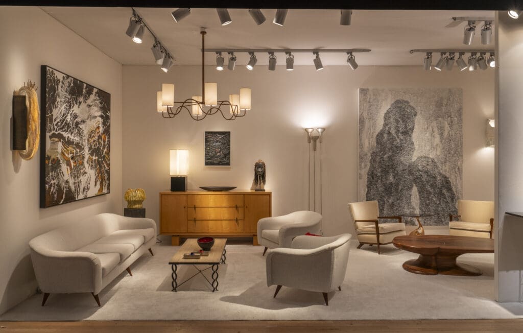 Galerie Gabriel presented an expansive collection of modernist furnishings at Salon Art + Design New York 2024. (Photo by Peter Baker)