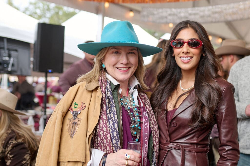 Donae Charmosta, Zinat Ahmed at Cotton Holdings' tailgate party at the Lone Star Showdown. (Photo courtesy of Cotton Holdings) 